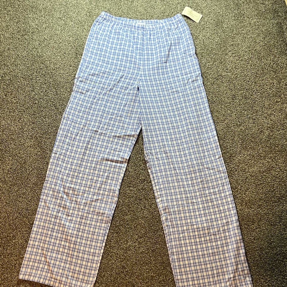 Altar'd State Blue Checkered Wide Leg Pants - Picture 2 of 5